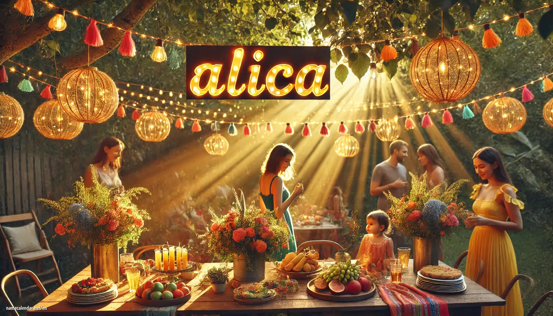 Celebration of name day and name - Alica