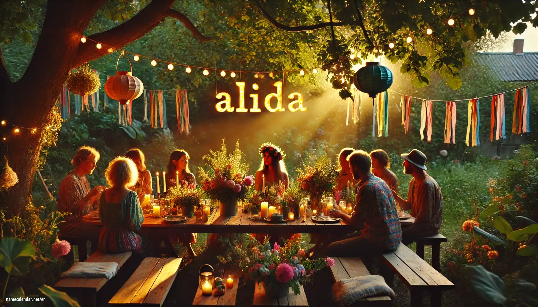 Celebration of name day and name - Alida