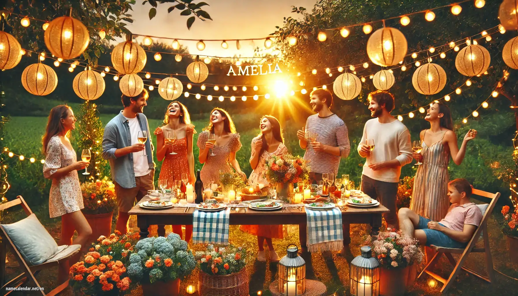 Celebration of name day and name - Amélia