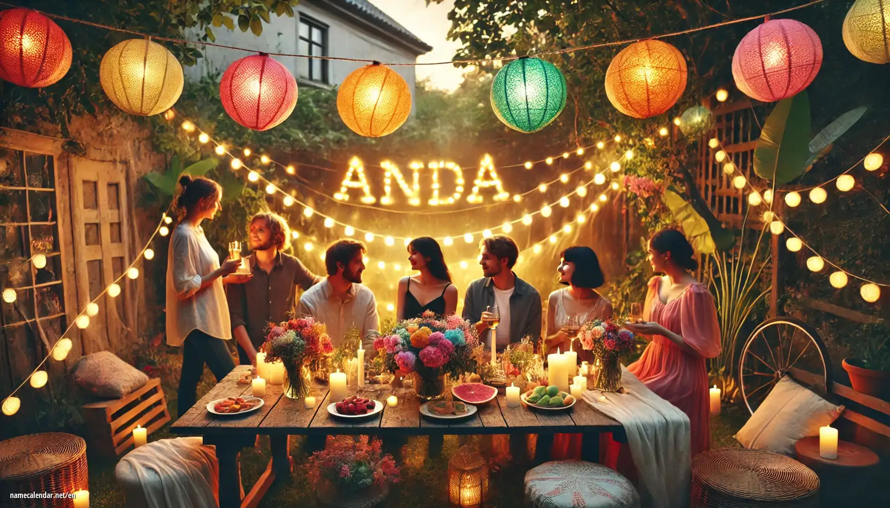 Celebration of name day and name - Anda