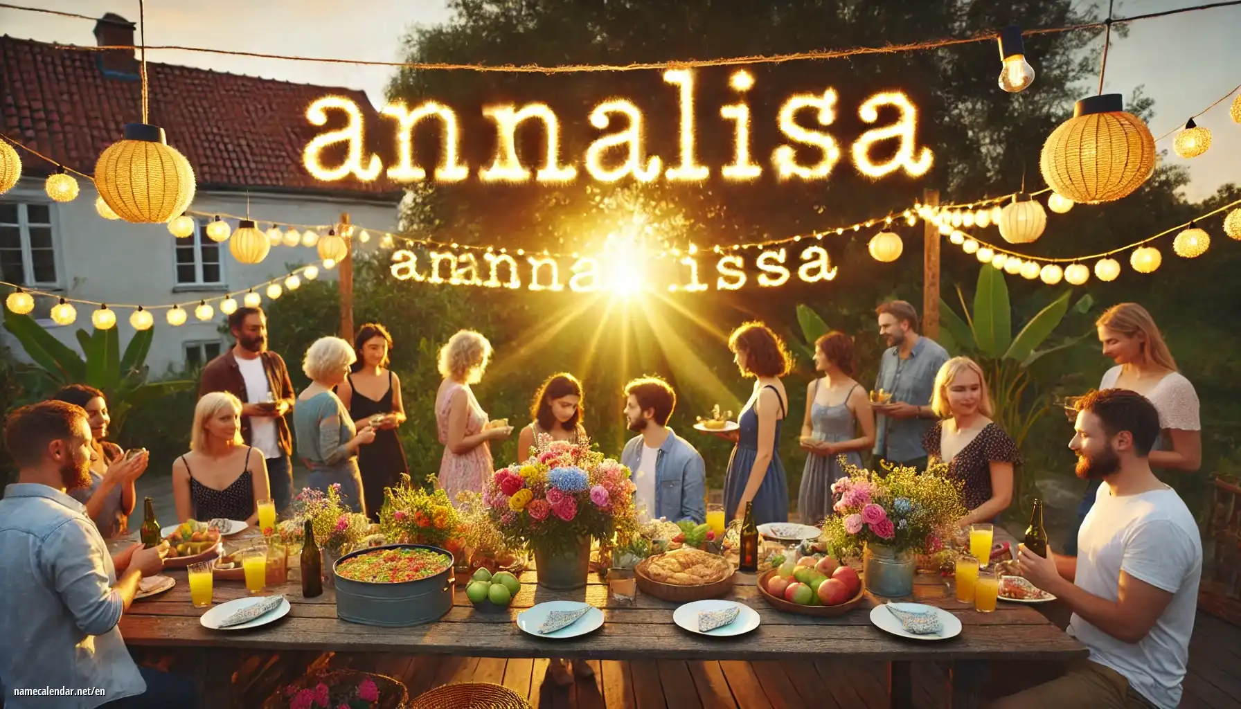 Celebration of name day and name - Annalisa