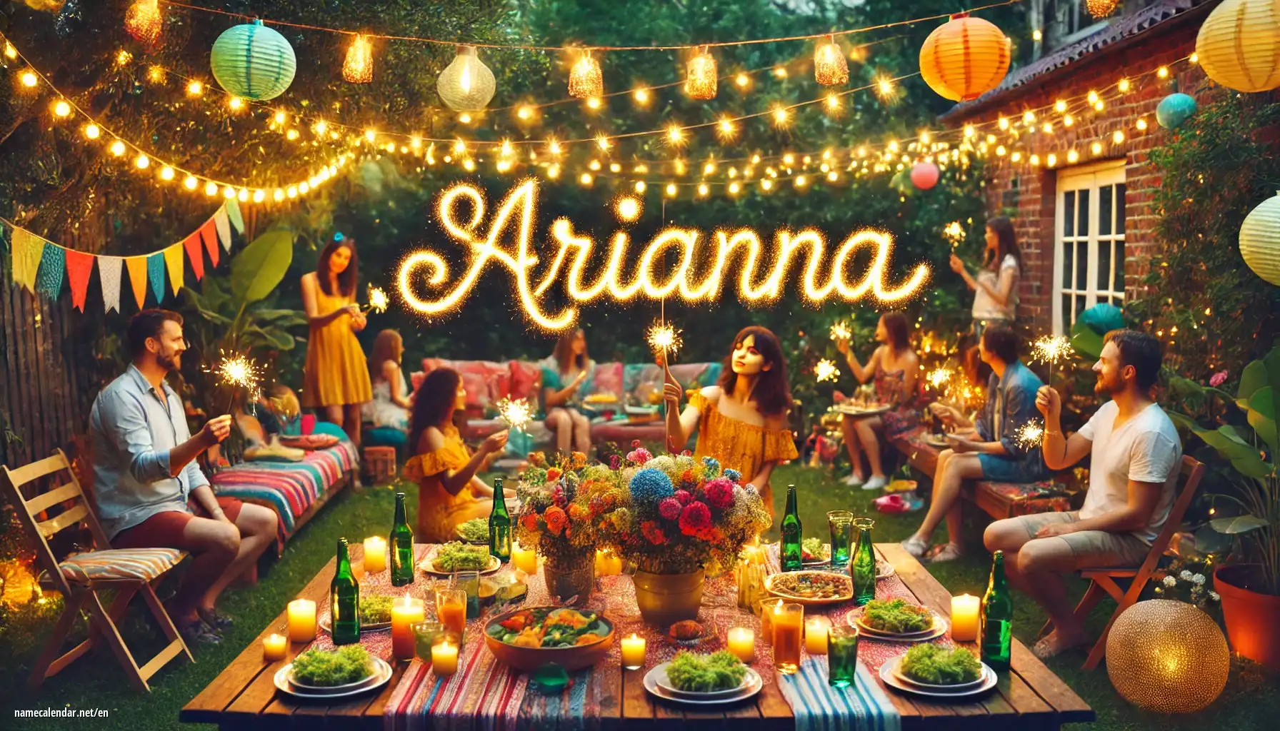 Celebration of name day and name - Arianna