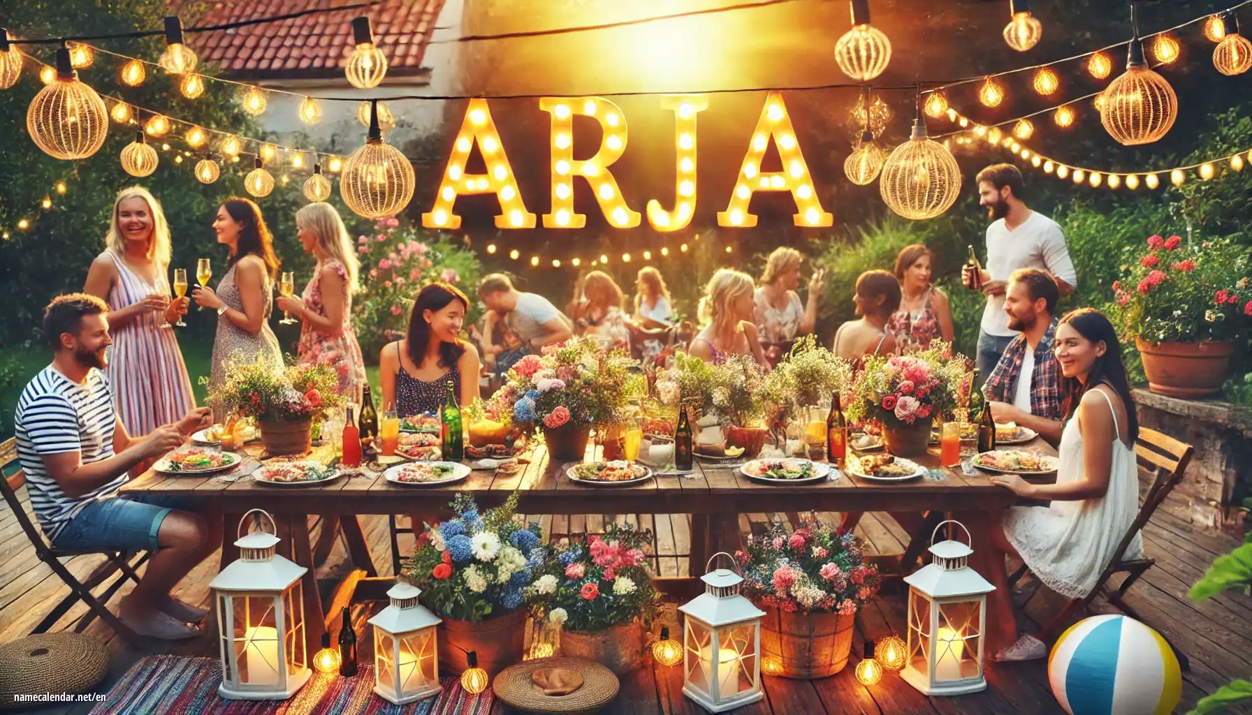 Celebration of name day and name - Arja