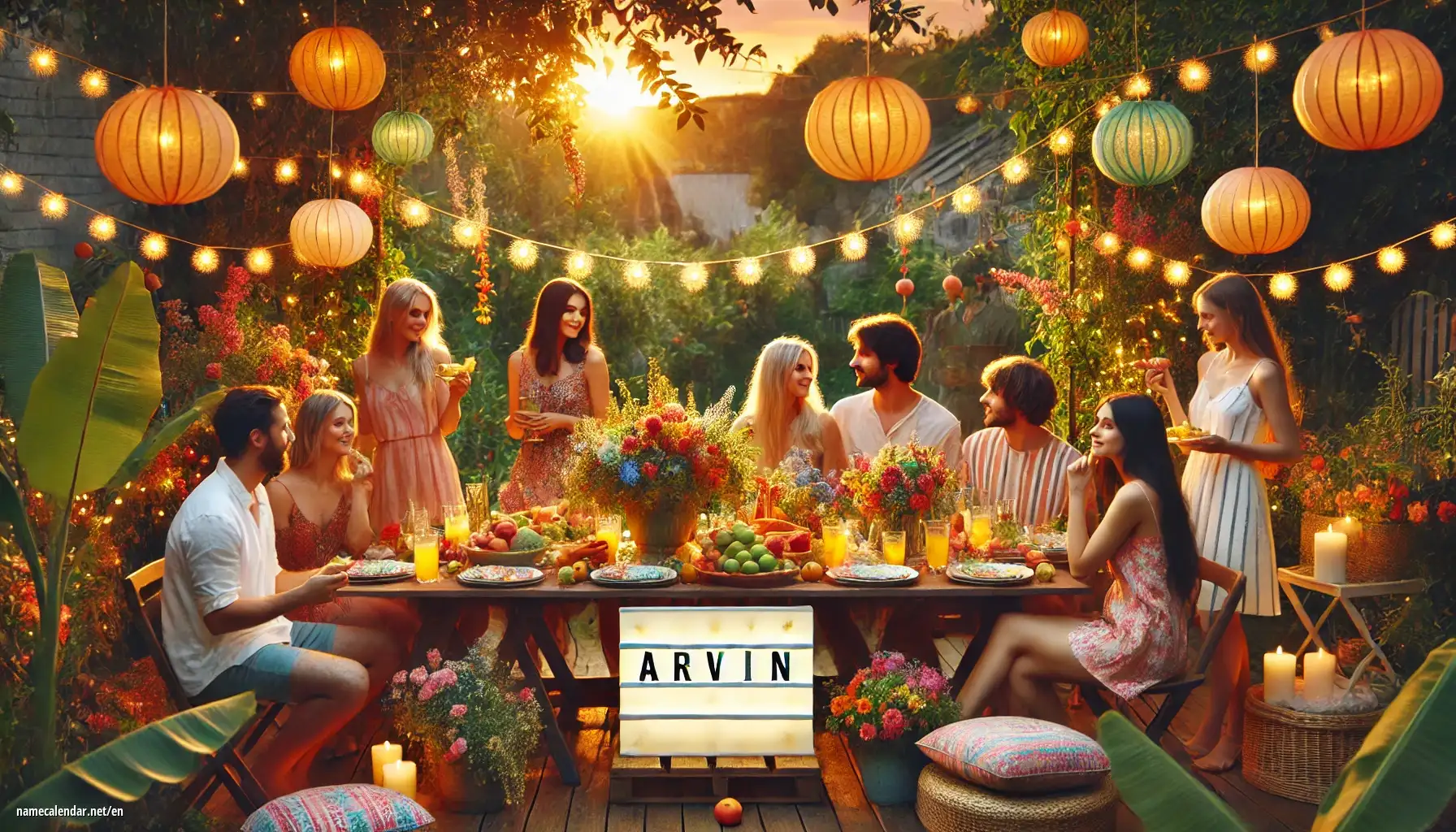 Celebration of name day and name - Arvin