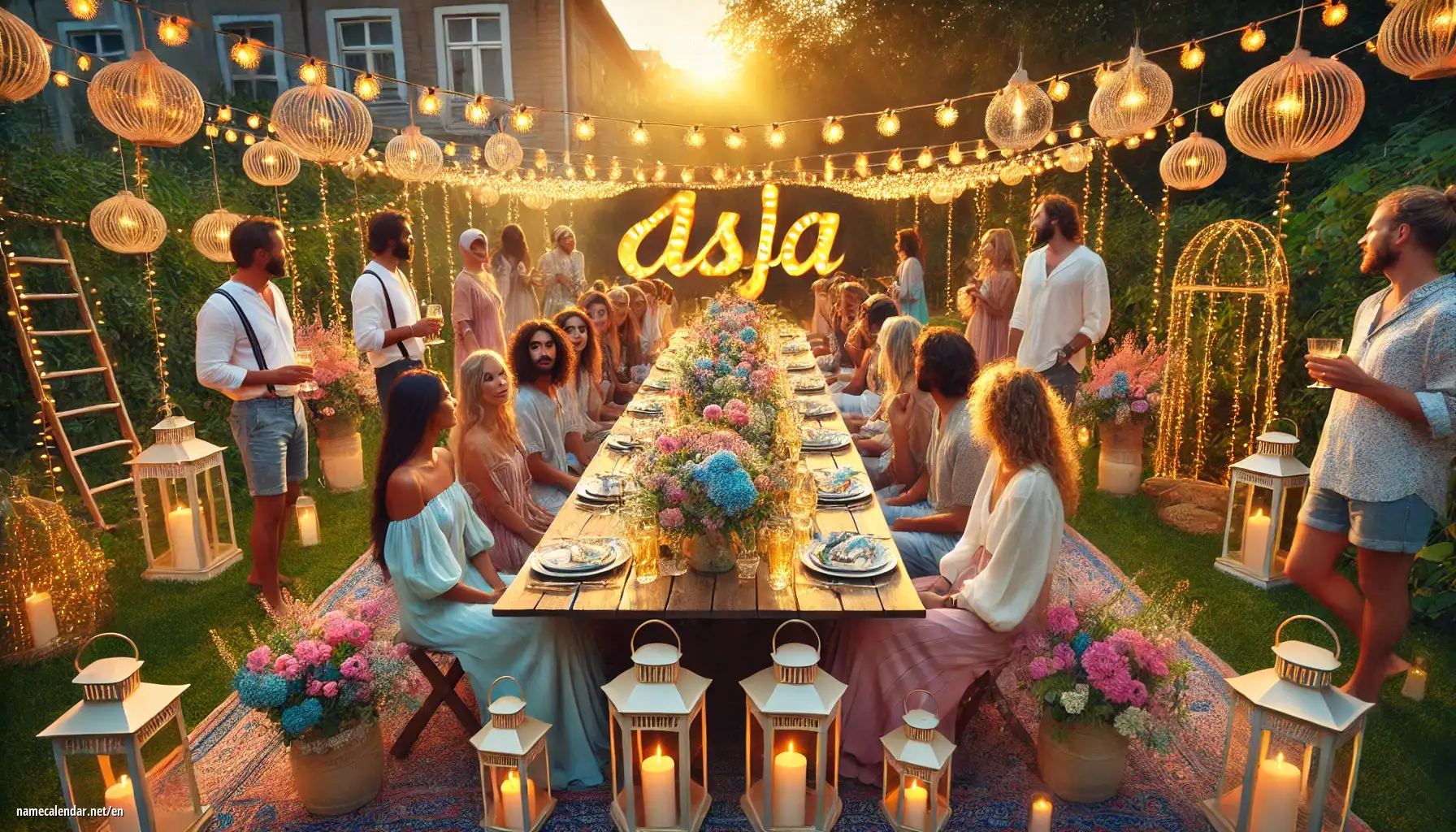 Celebration of name day and name - Asja