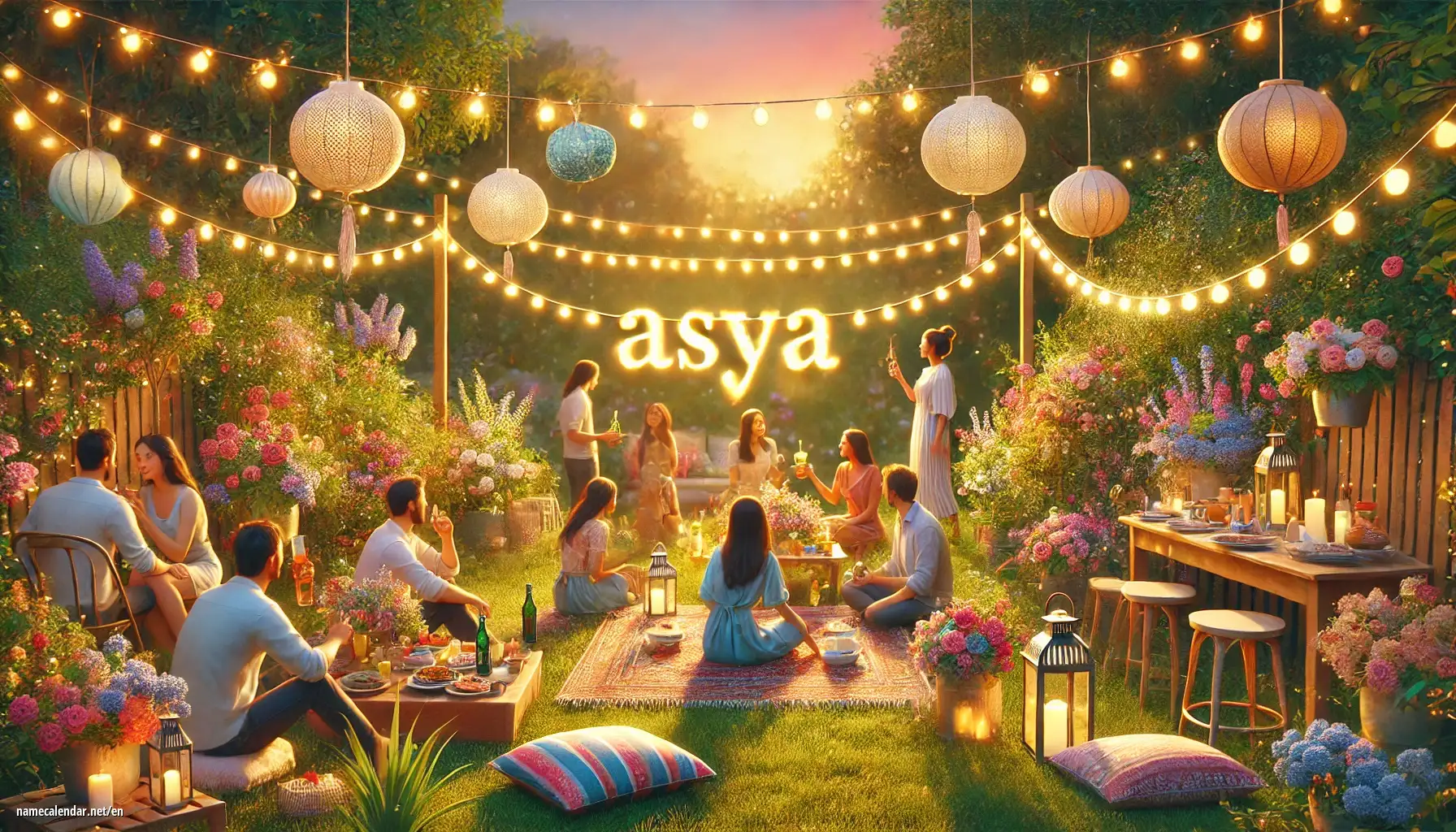 Celebration of name day and name - Asya