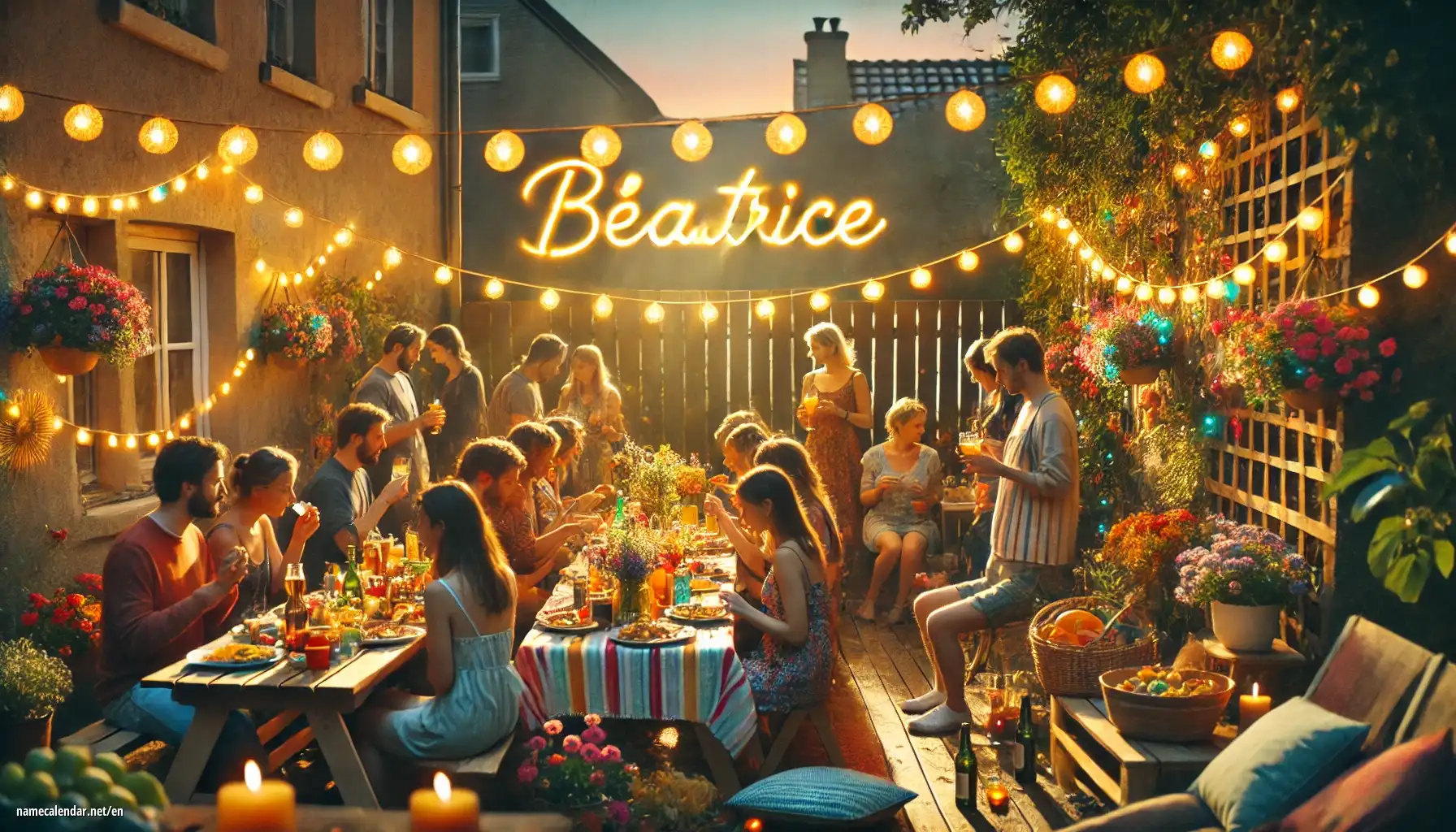 Celebration of name day and name - Béatrice