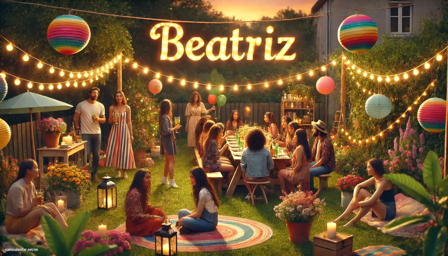 Celebration of name day and name - Beatriz