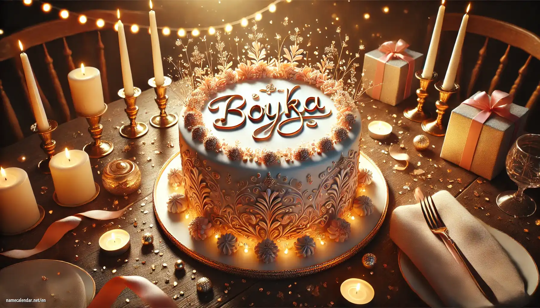 Celebration of name day and name - Boyka