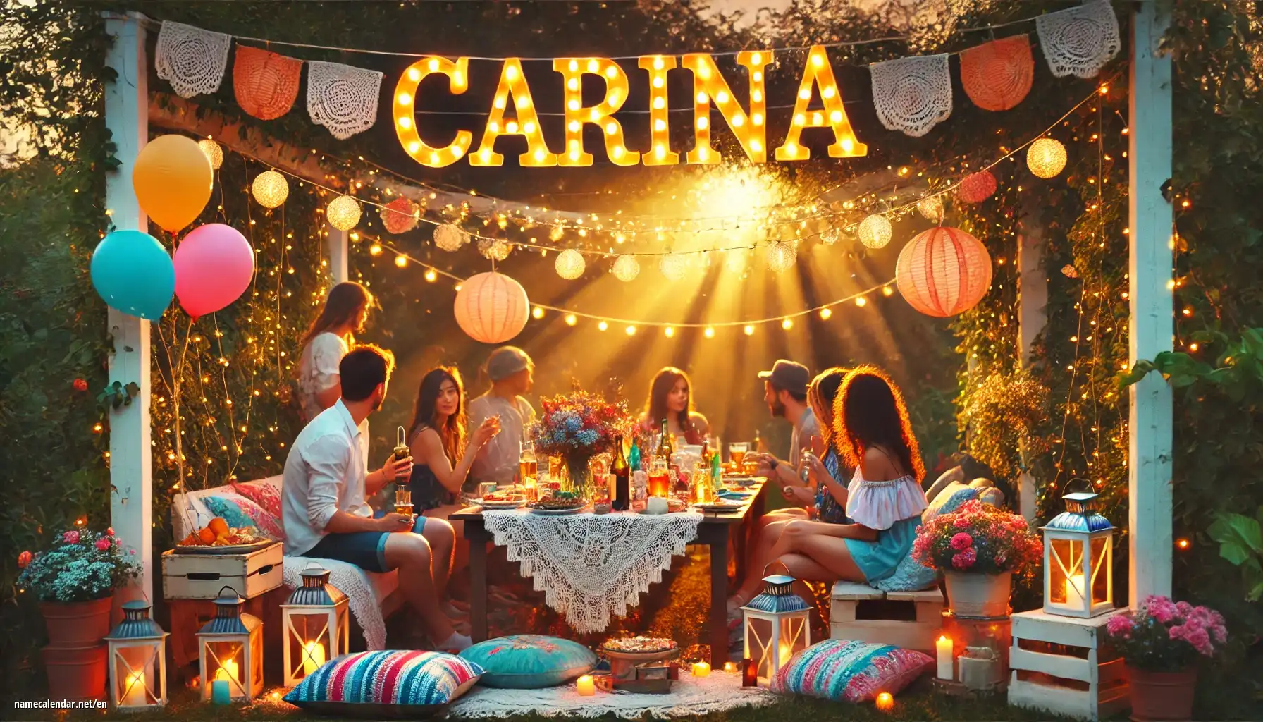 Celebration of name day and name - Carina