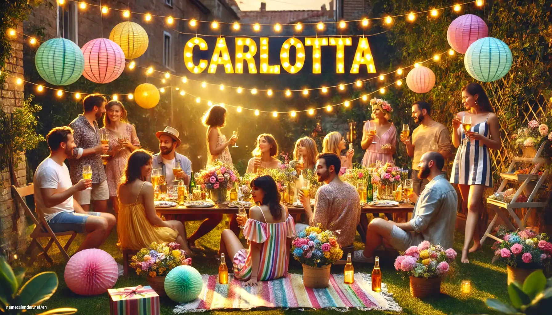 Celebration of name day and name - Carlotta