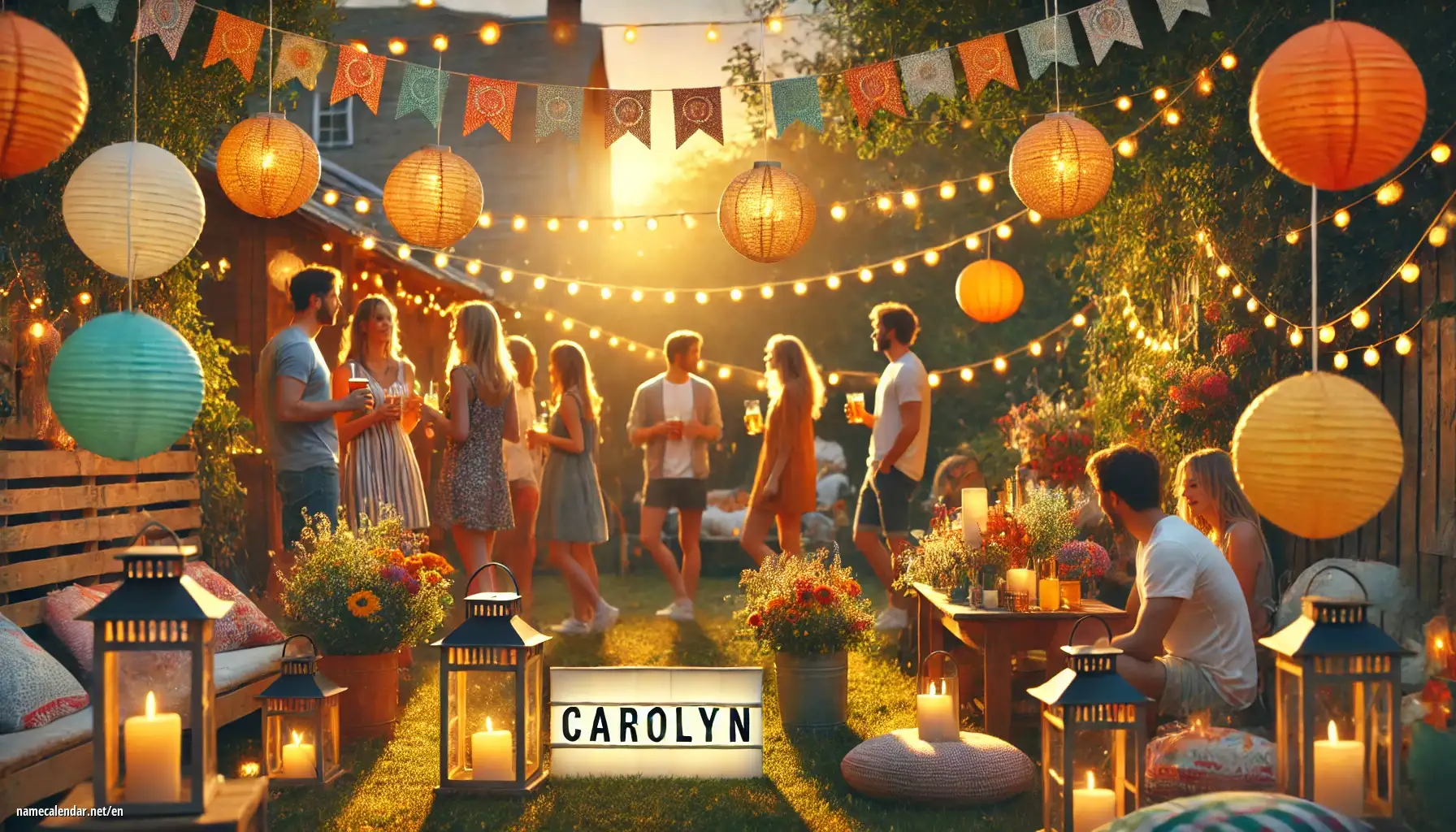 Celebration of name day and name - Carolyn