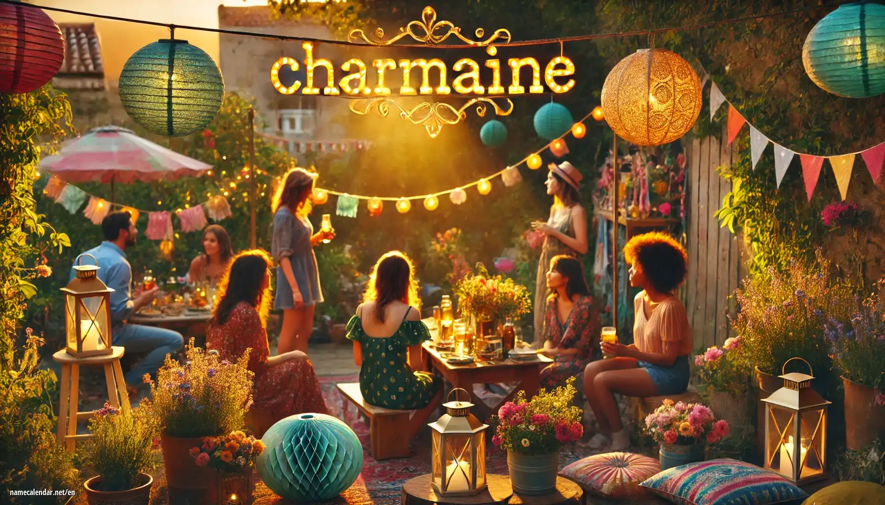 Celebration of name day and name - Charmaine