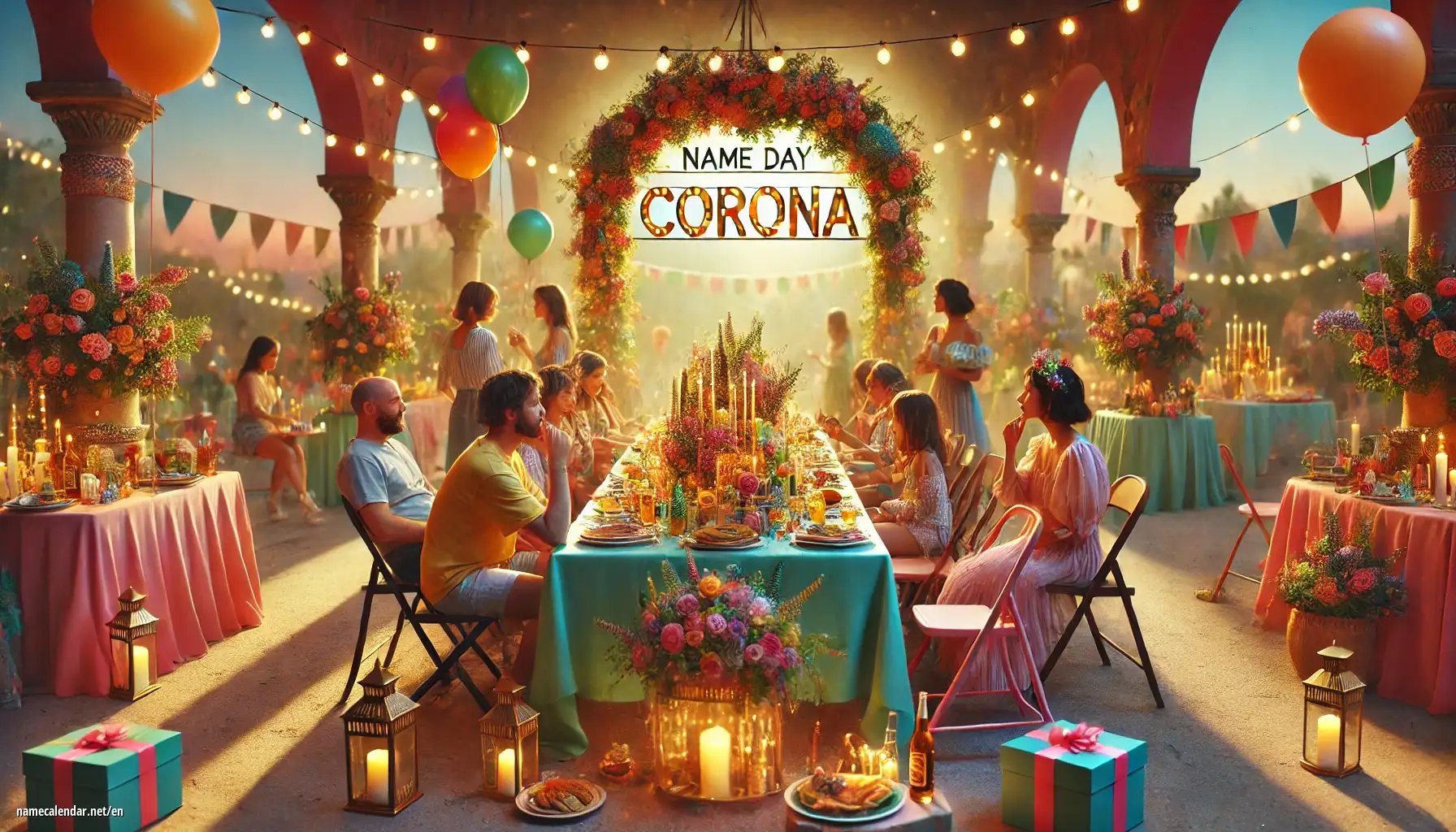Celebration of name day and name - Corona