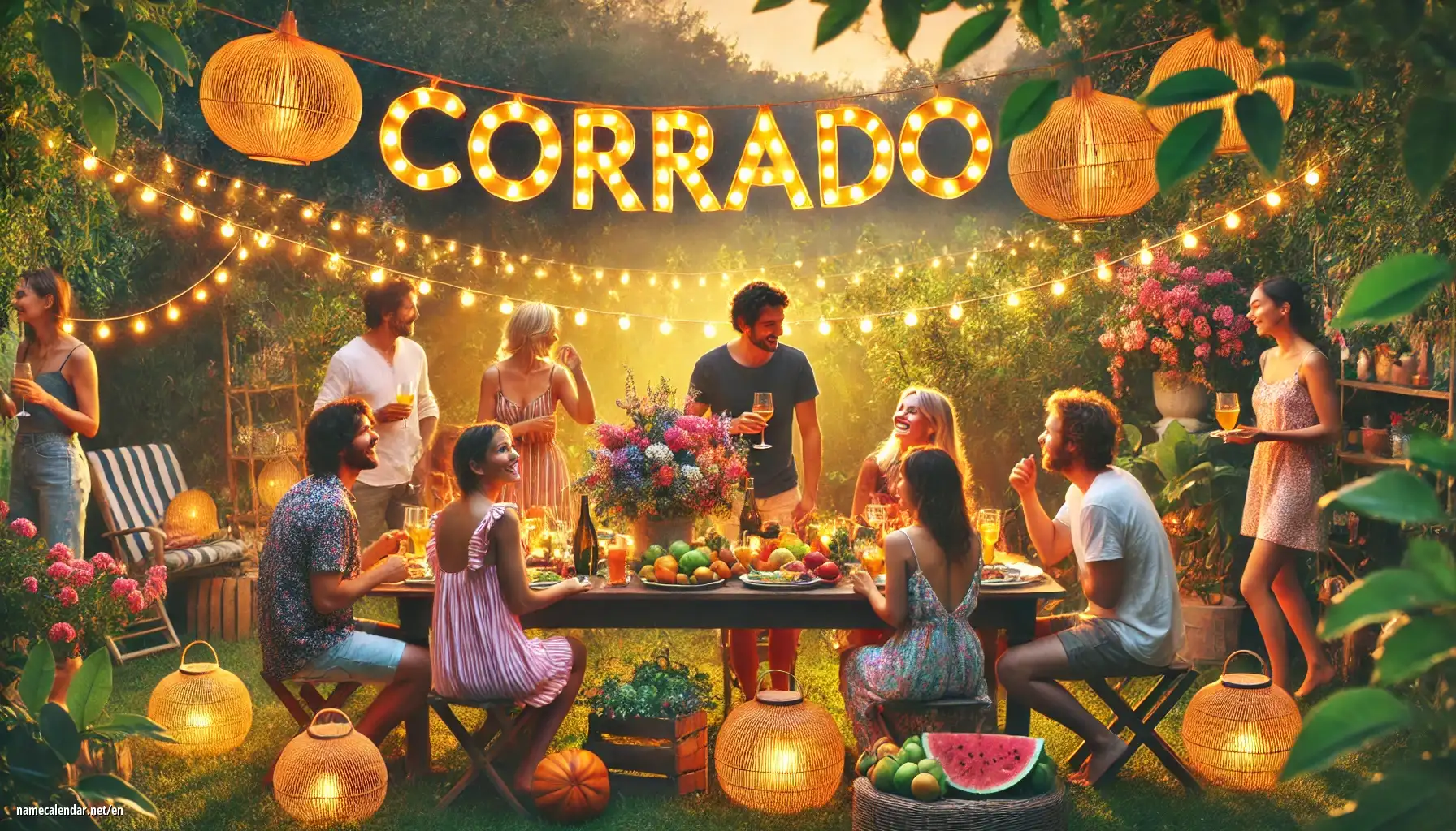 Celebration of name day and name - Corrado