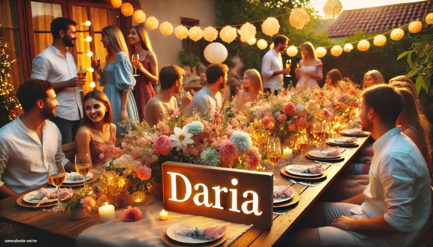 Celebration of name day and name - Daria