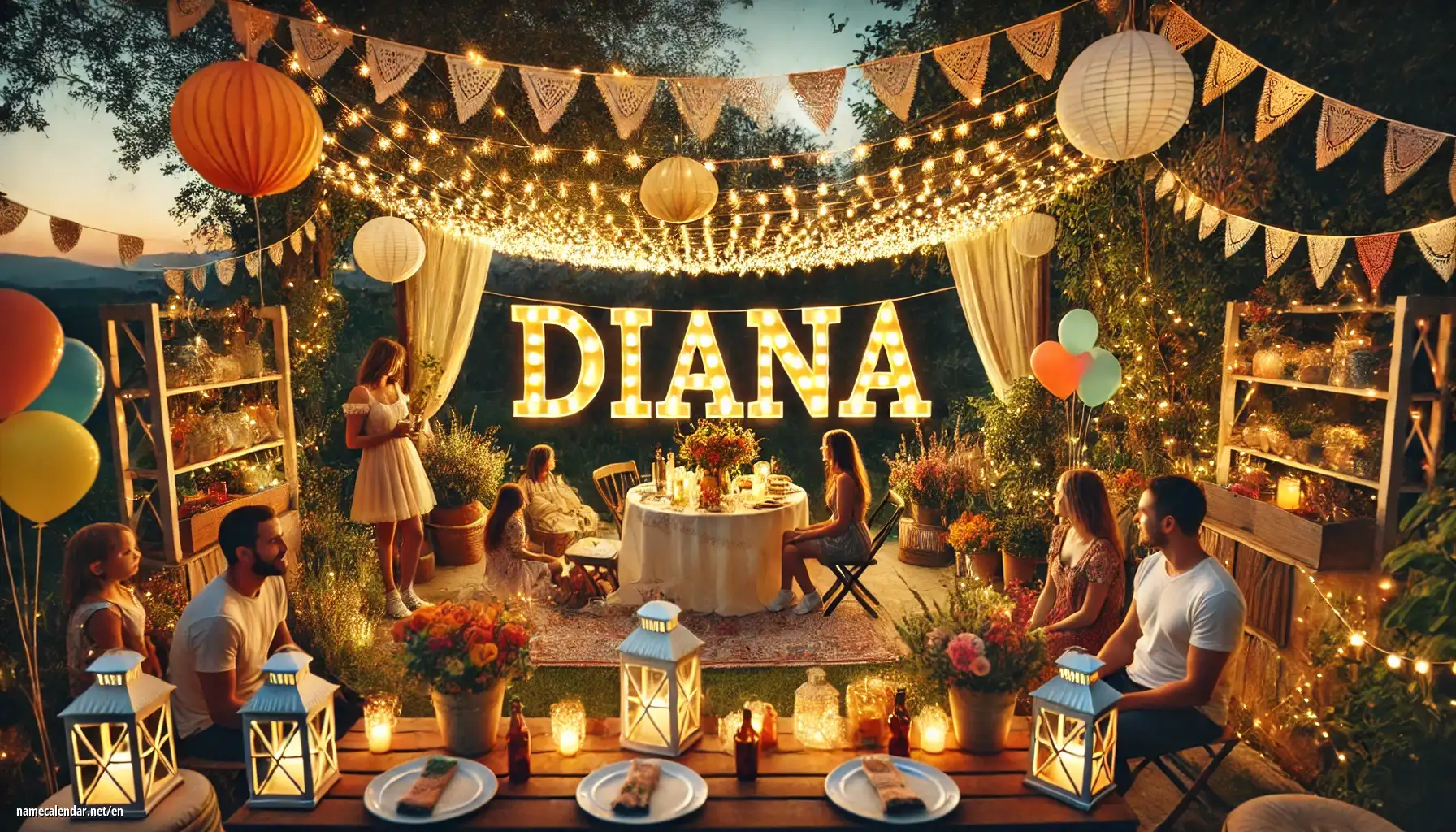 Celebration of name day and name - Diána