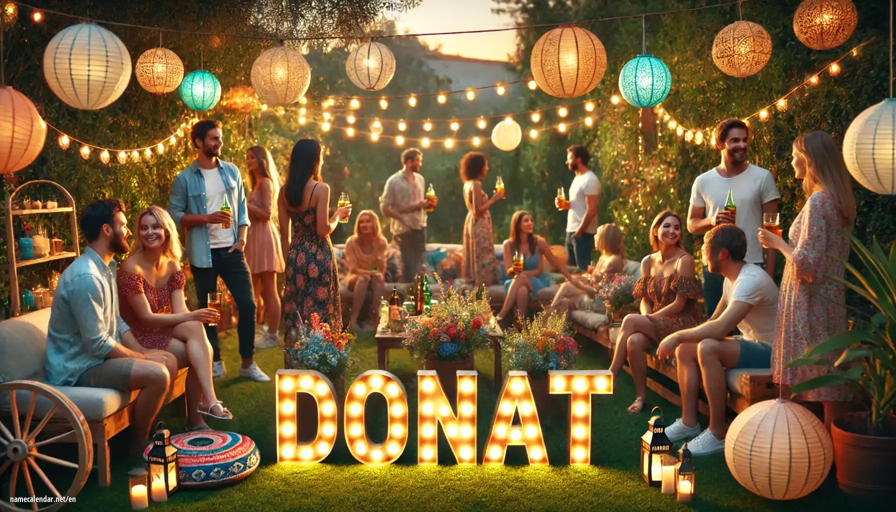 Celebration of name day and name - Donát