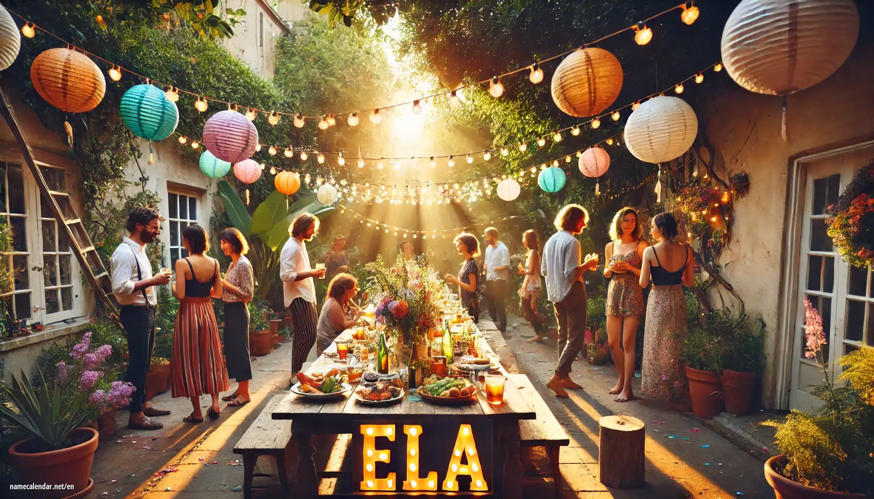 Celebration of name day and name - Ela