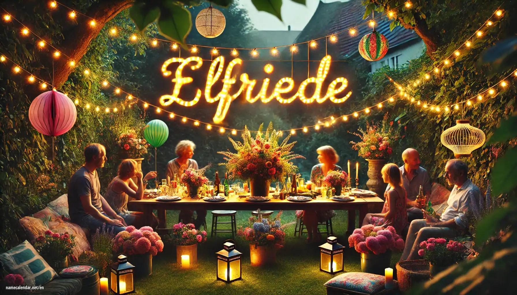 Celebration of name day and name - Elfriede