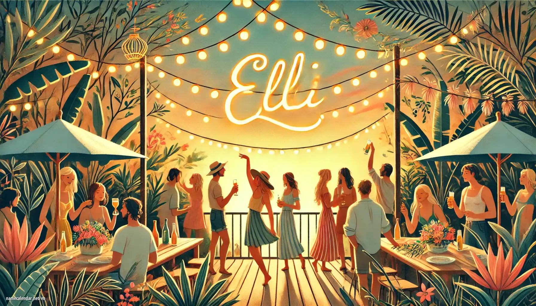 Celebration of name day and name - Elli