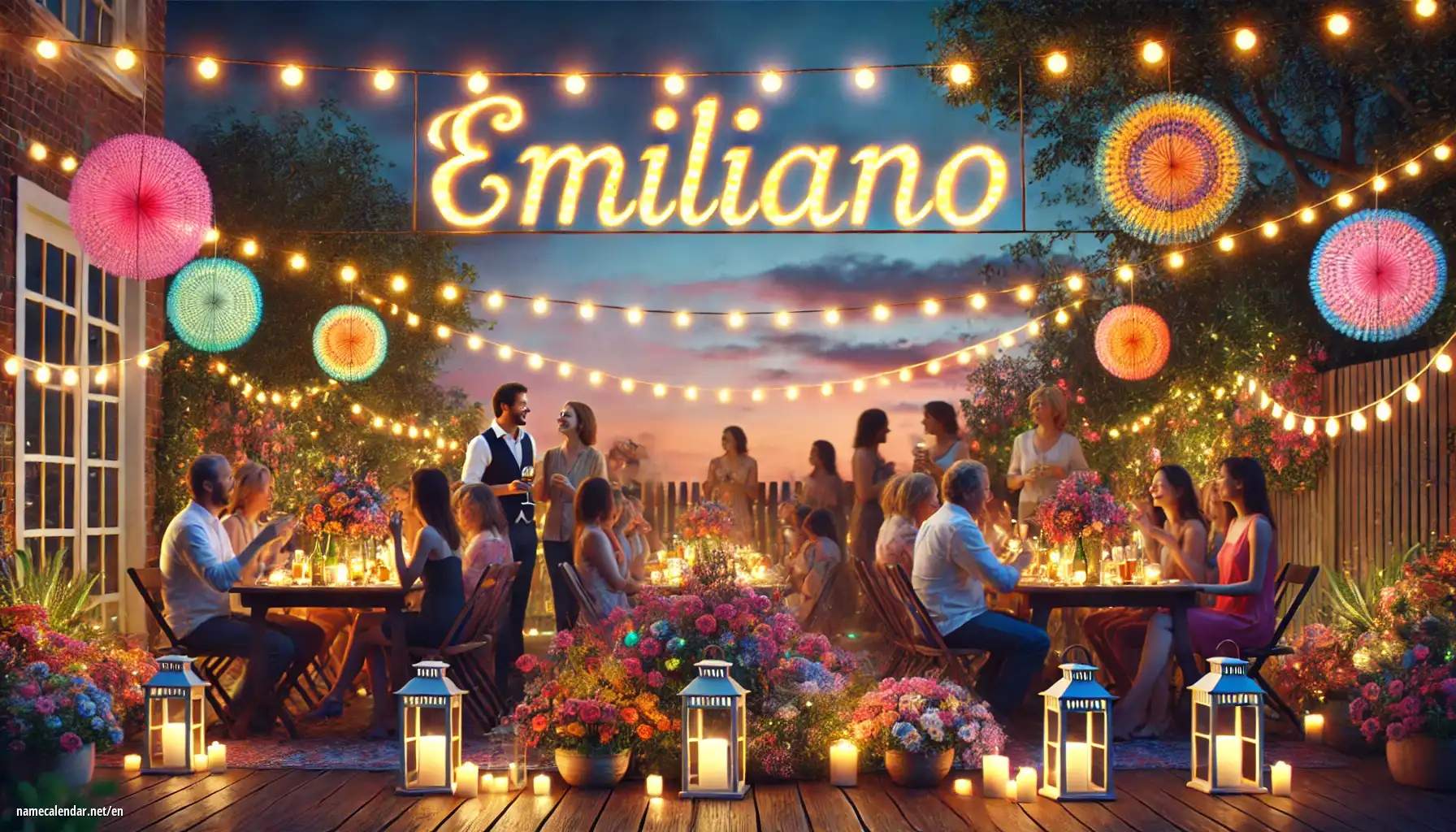 Celebration of name day and name - Emiliano