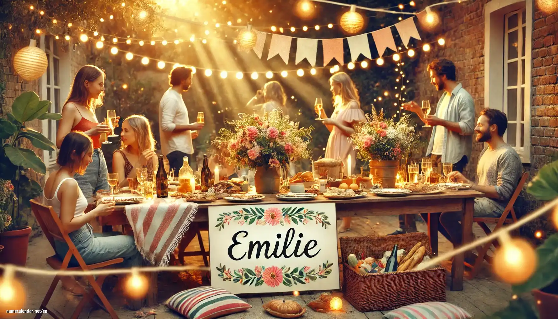 Celebration of name day and name - Emilie