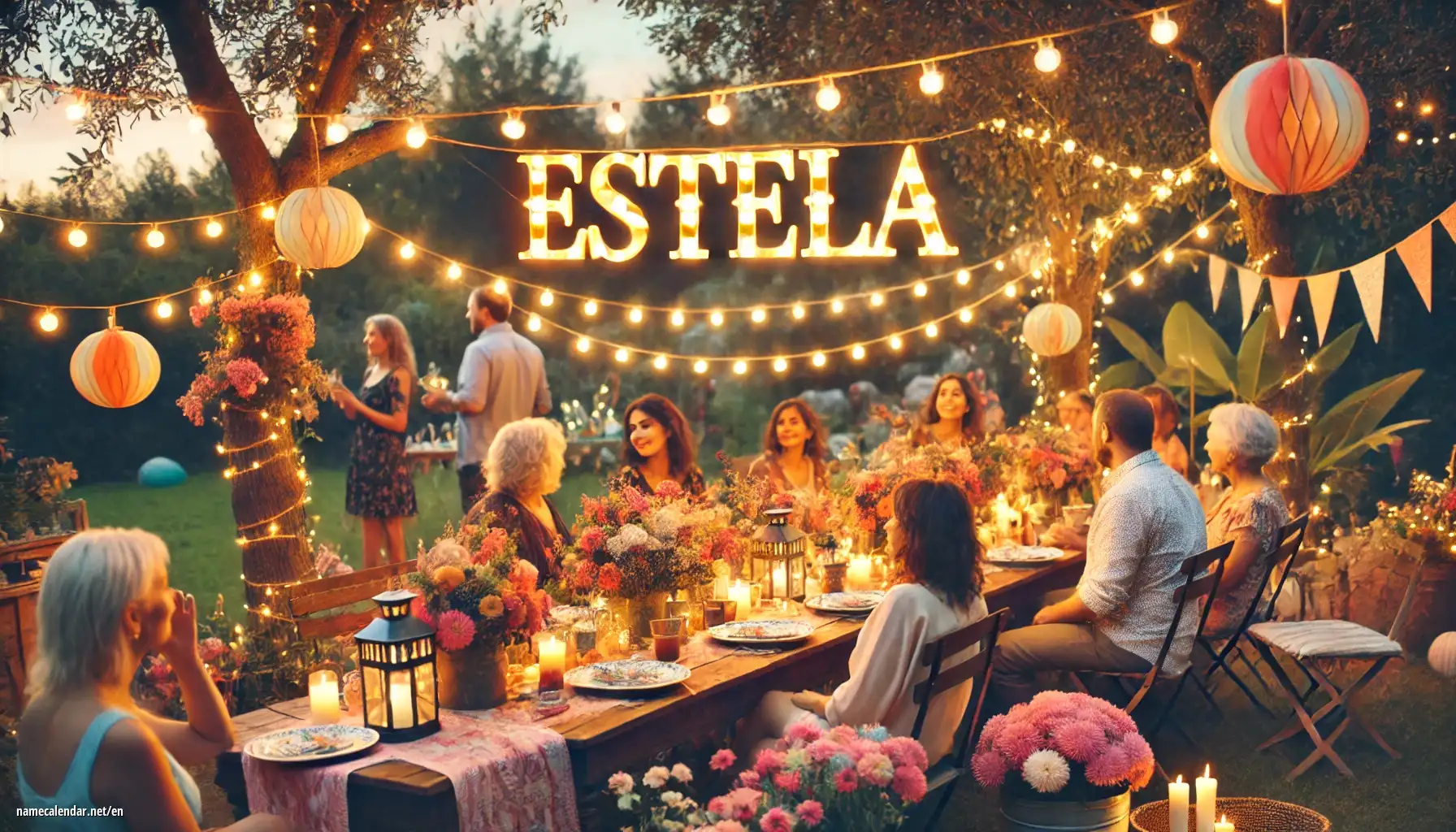 Celebration of name day and name - Estela