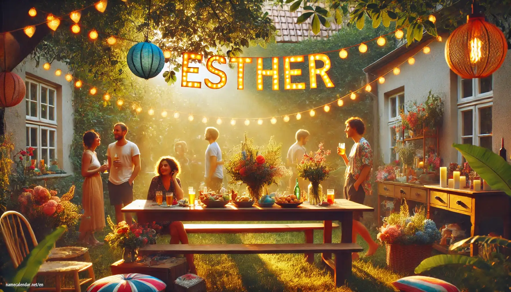 Celebration of name day and name - Esther