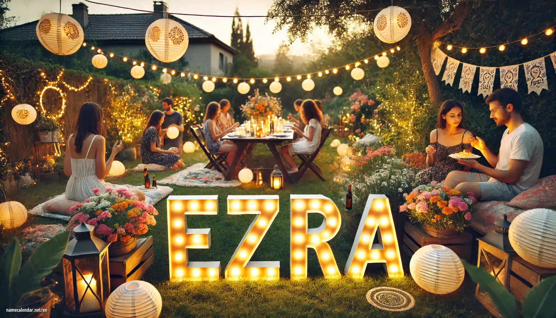 Celebration of name day and name - Ezra