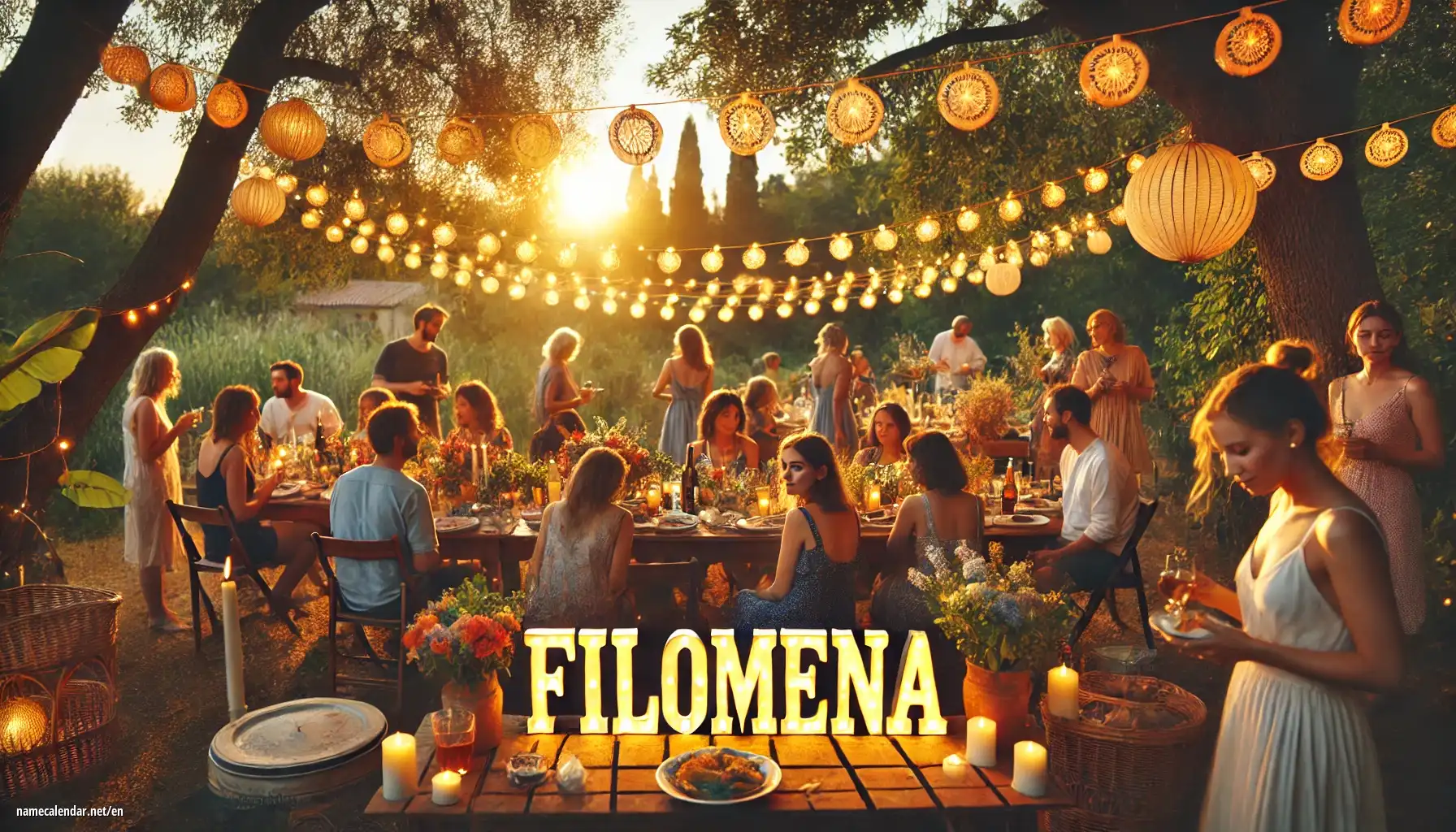 Celebration of name day and name - Filomena