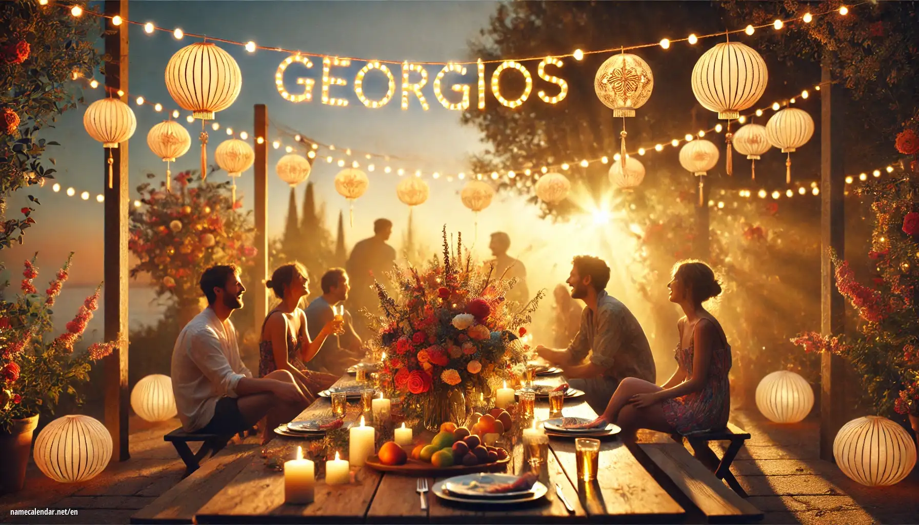 Celebration of name day and name - Georgios