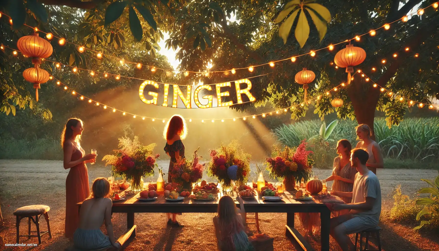 Celebration of name day and name - Ginger