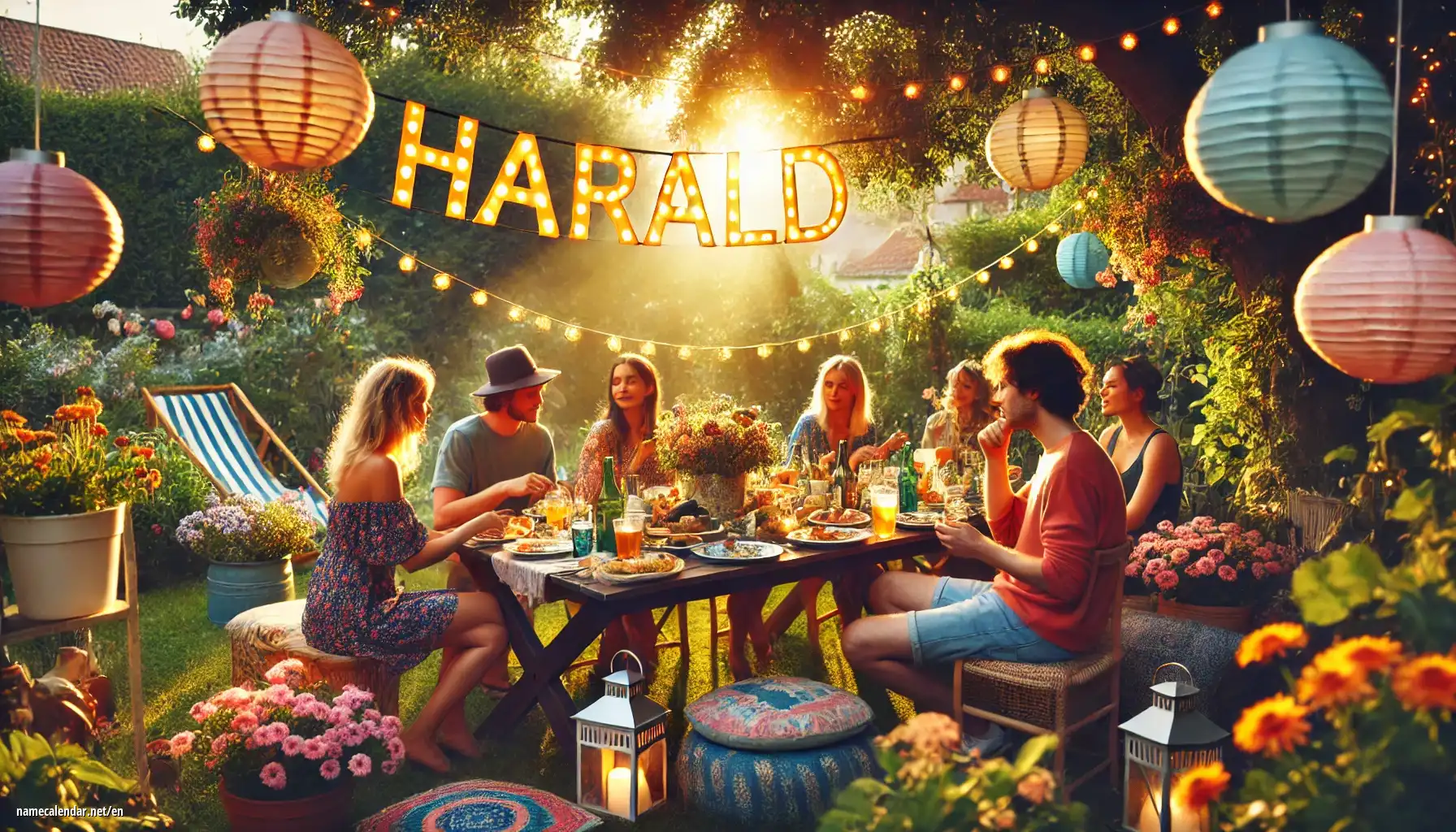 Celebration of name day and name - Harald