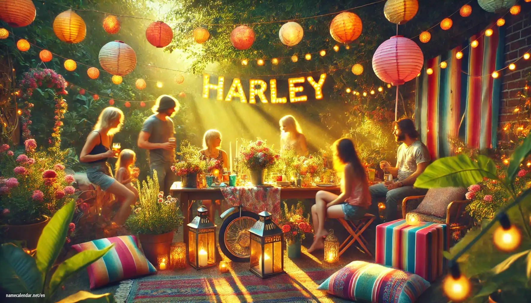 Celebration of name day and name - Harley