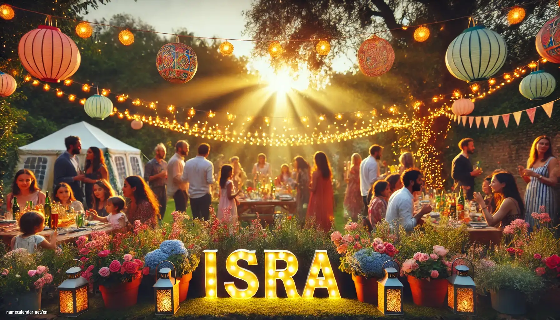 Celebration of name day and name - Isra
