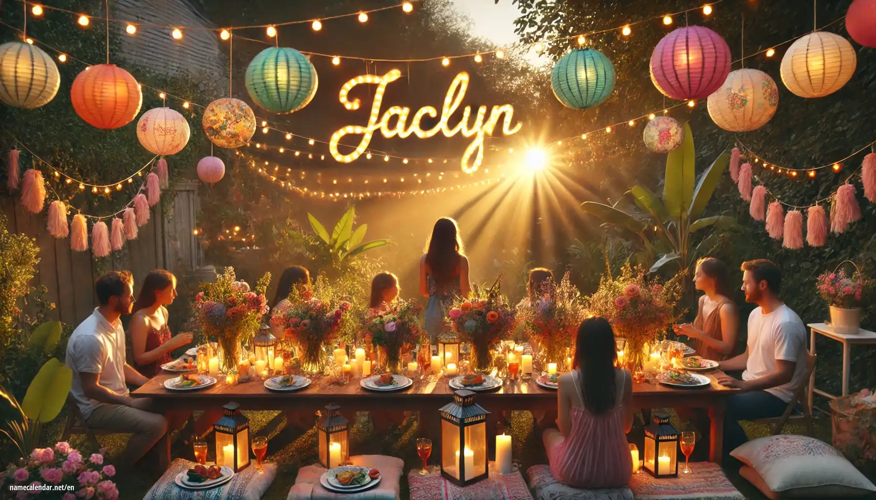 Celebration of name day and name - Jaclyn