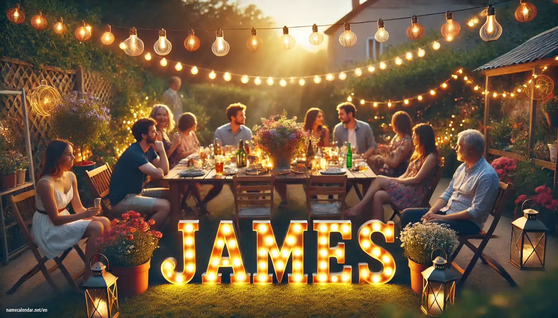 Celebration of name day and name - James