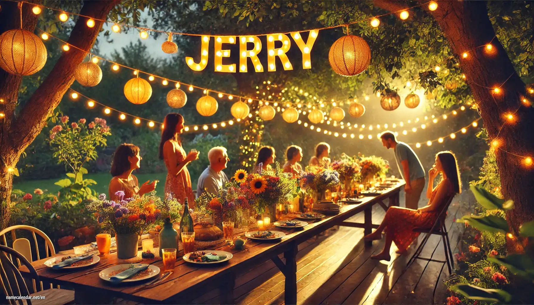 Celebration of name day and name - Jerry