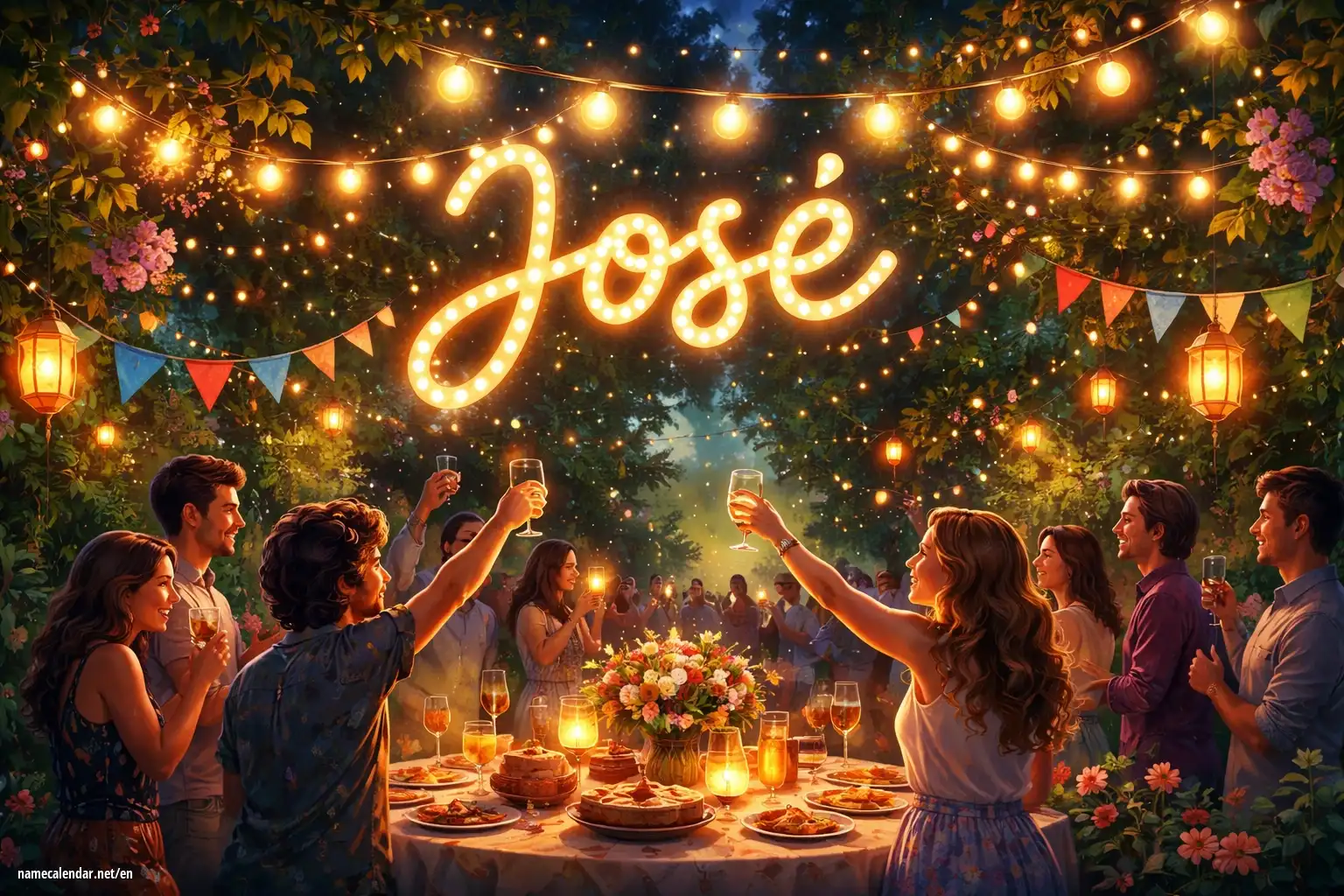 Celebration of name day and name - José