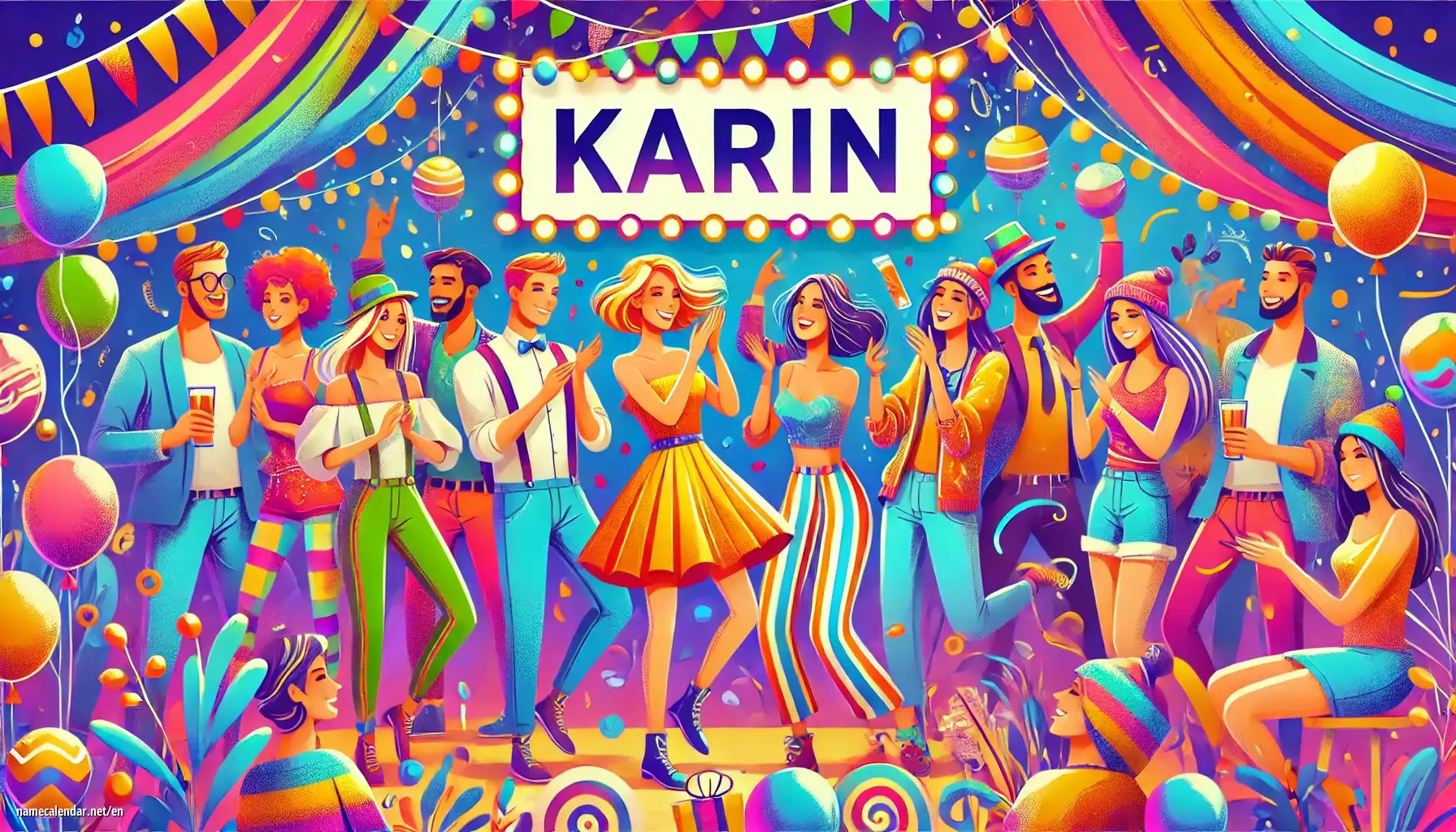 Celebration of name day and name - Karin