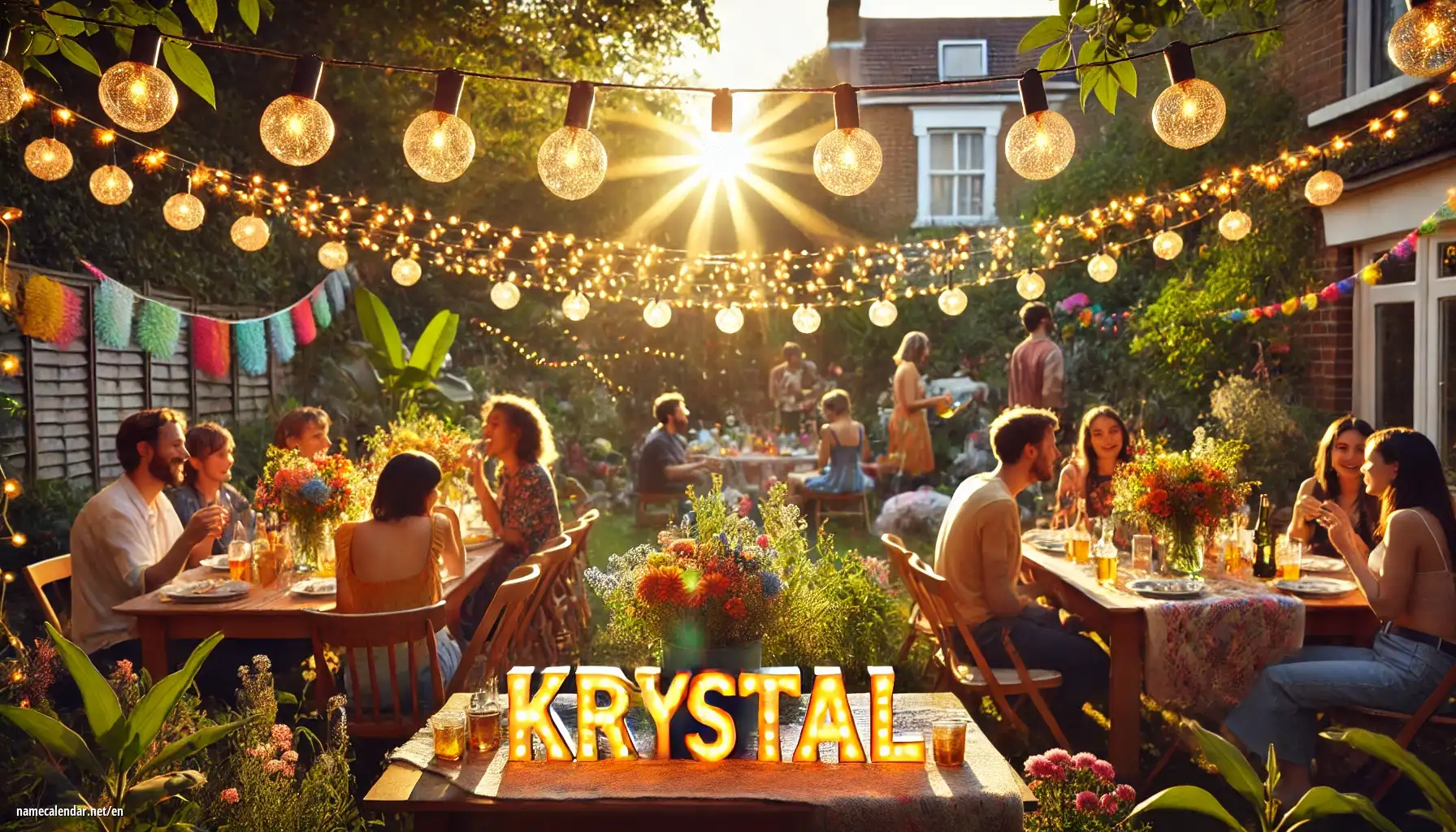 Celebration of name day and name - Krystal