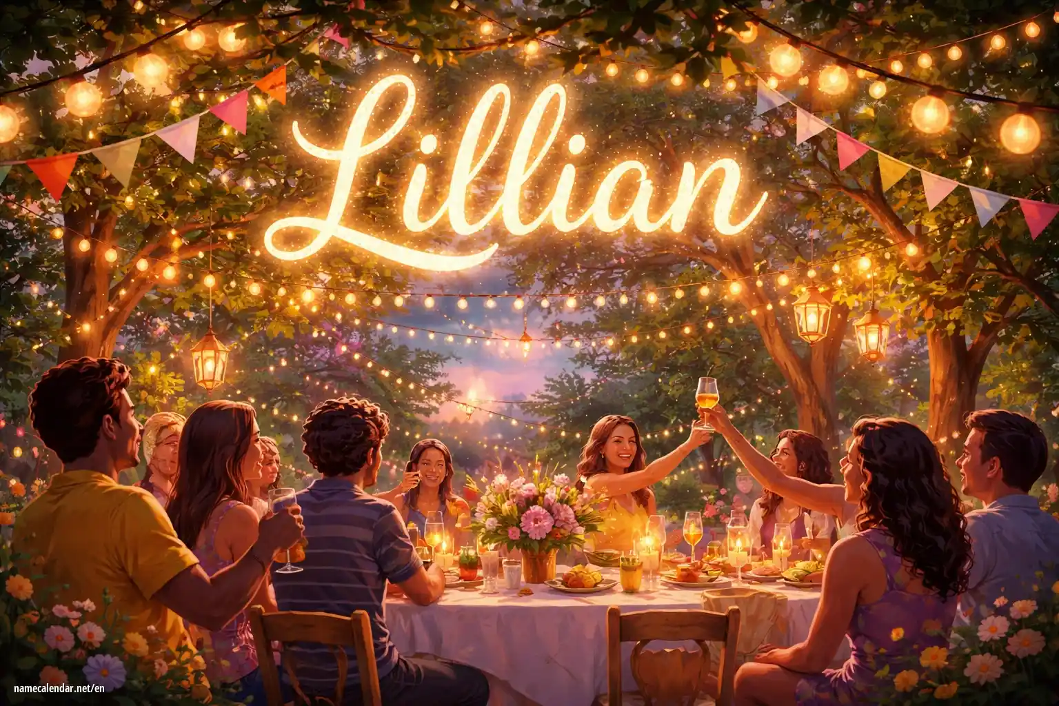 Celebration of name day and name - Lillian