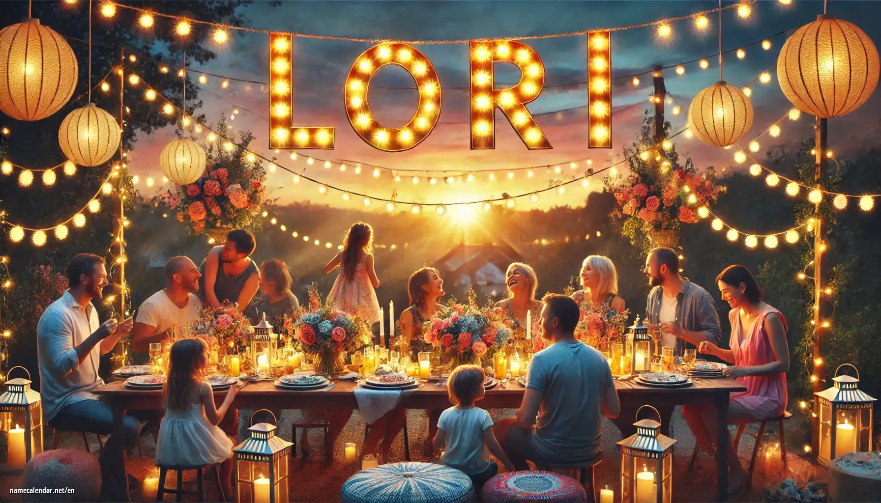 Celebration of name day and name - Lori