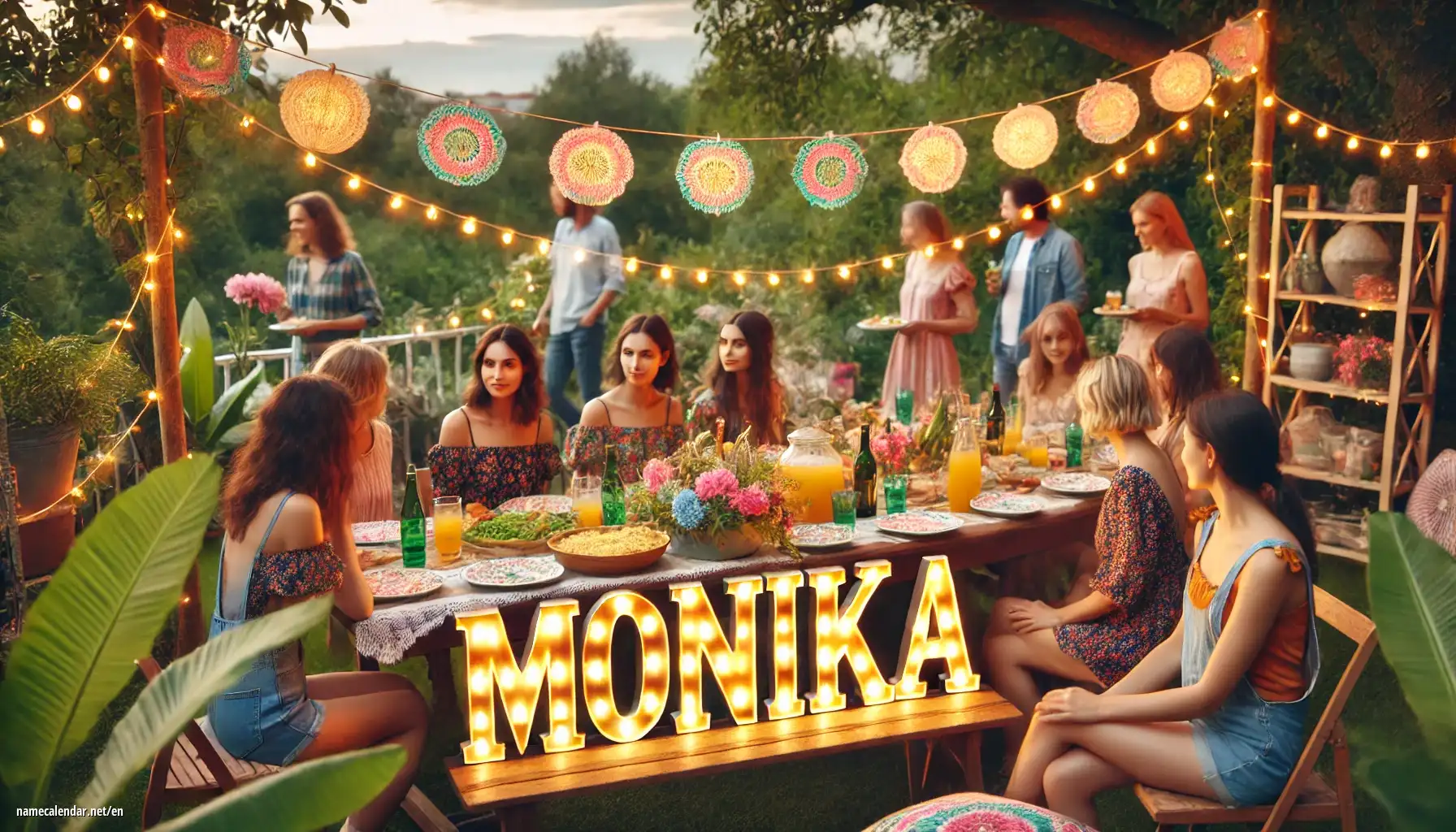 Celebration of name day and name - Mónika