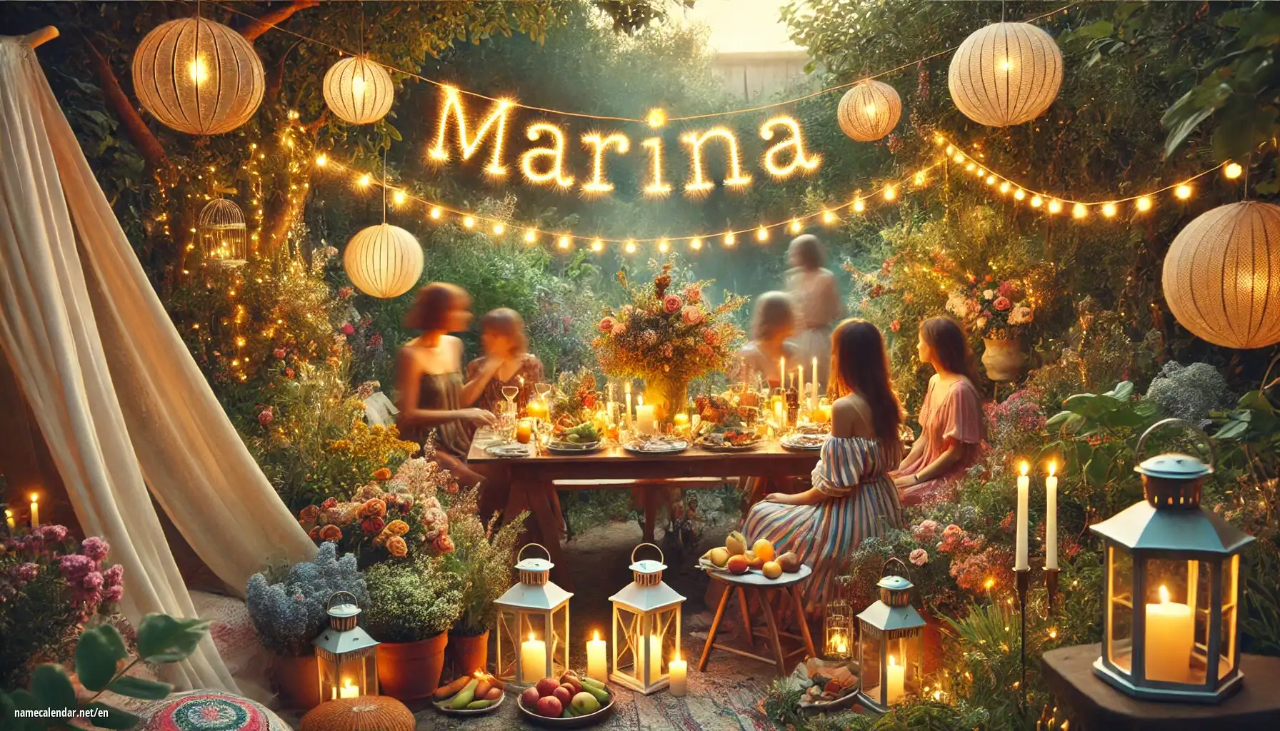 Celebration of name day and name - Marína