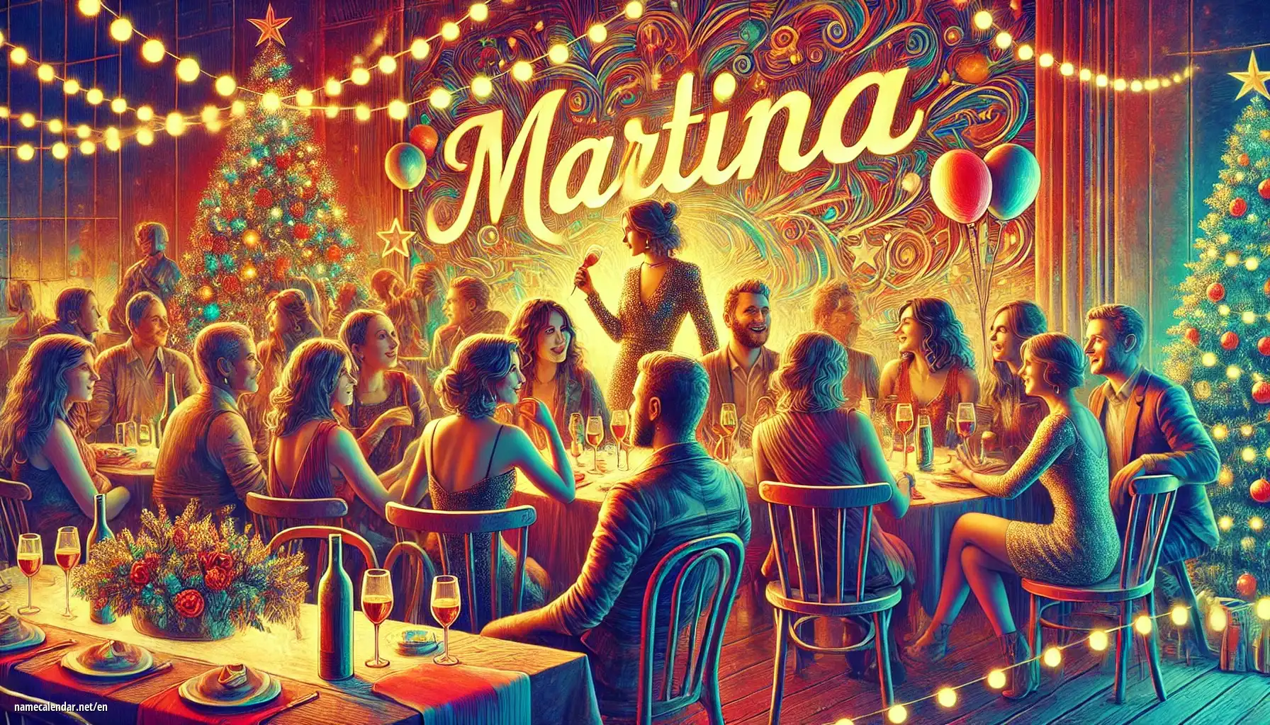 Celebration of name day and name - Martina