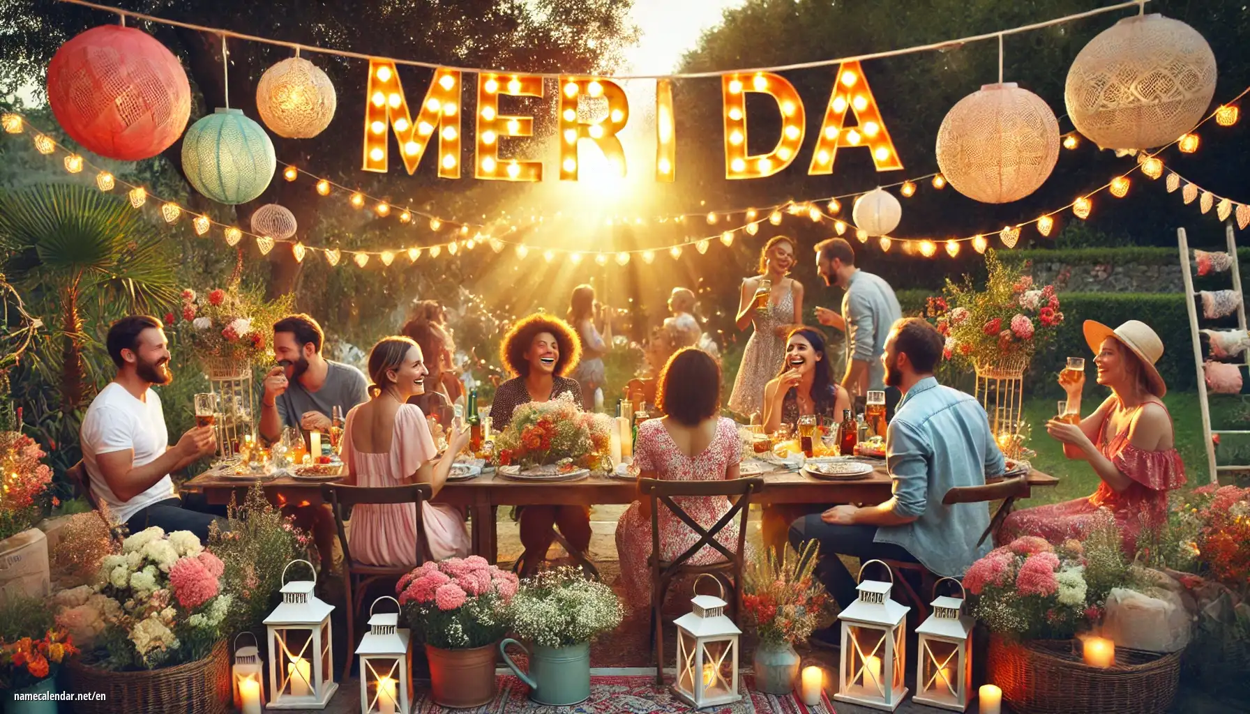 Celebration of name day and name - Merida