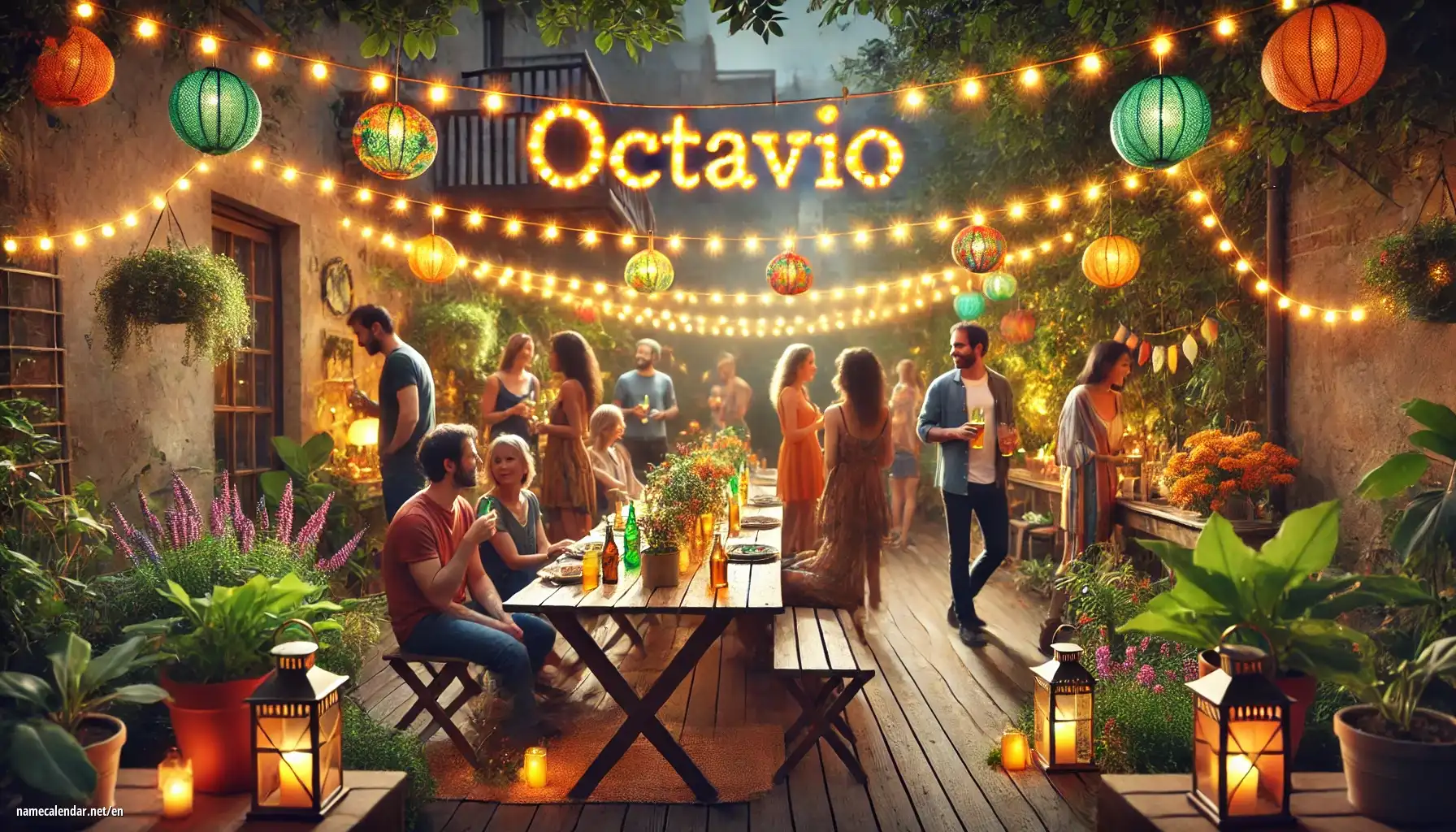 Celebration of name day and name - Octavio