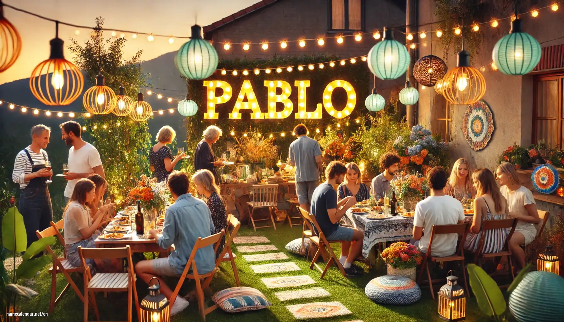 Celebration of name day and name - Pablo